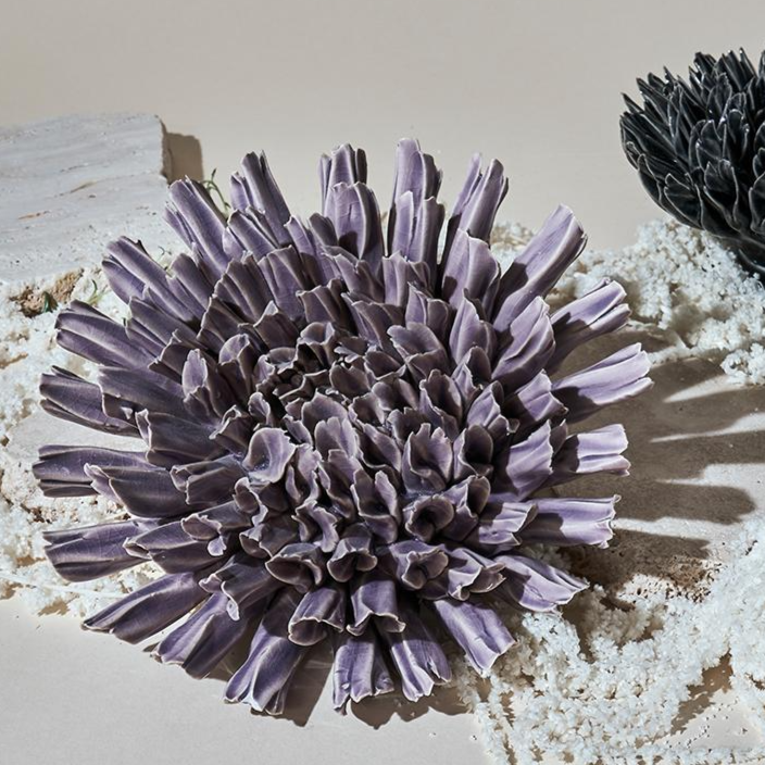 ceramic succulent wall decor Fractal Lilac Ceramic Succulent Table or Wall Décor