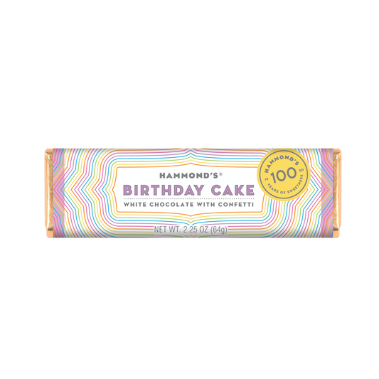 Hammond's Candy Bar Birthday Cake White Chocolate with Confetti - 2.25oz - Mellow Monkey