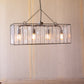 Rectangle Metal Pendant Light with Clear Glass Panels - Mellow Monkey