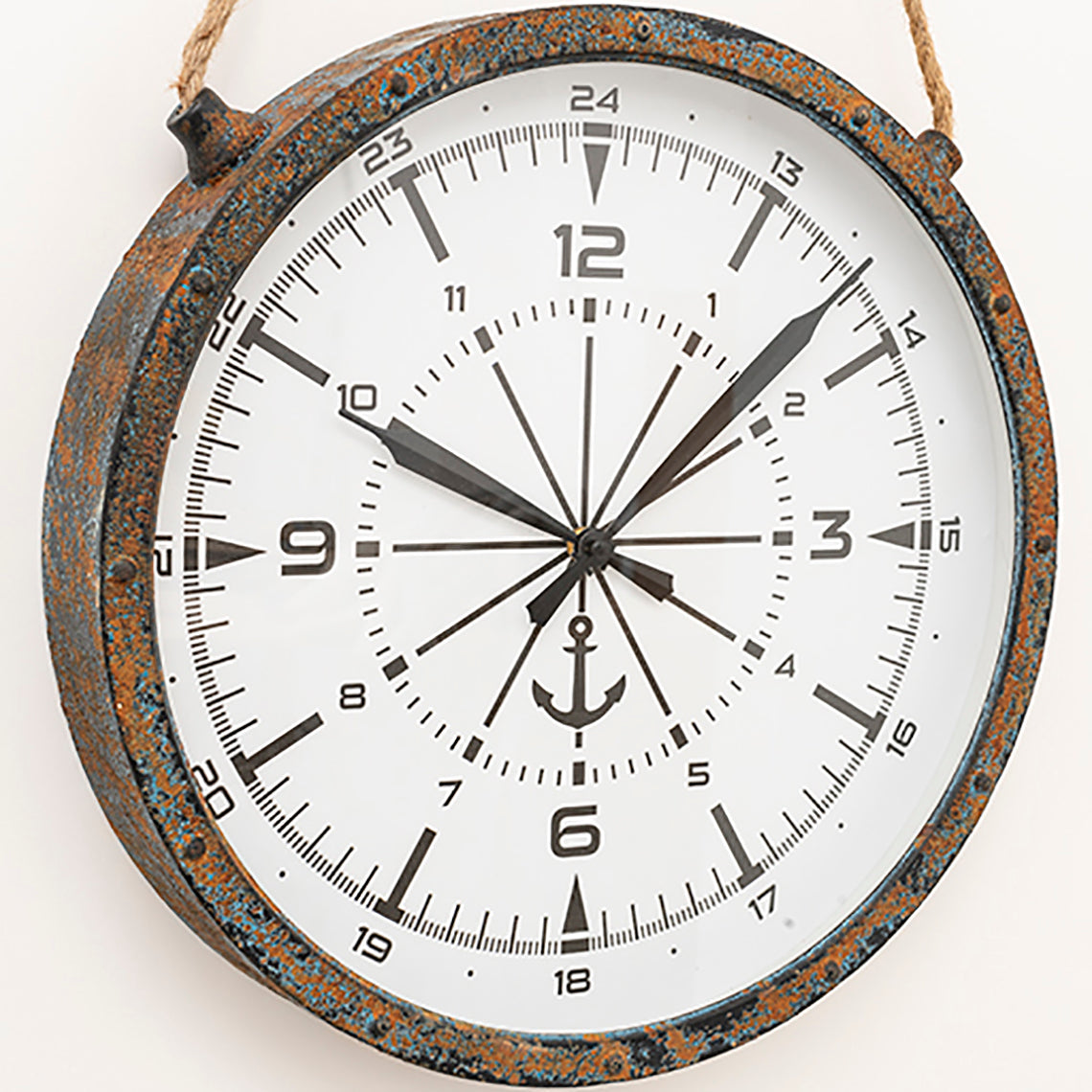 Ship's Wheel Clock - 20 Diameter.