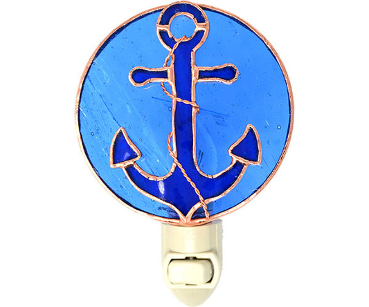 Stained Glass Nightlight - Anchor - Mellow Monkey