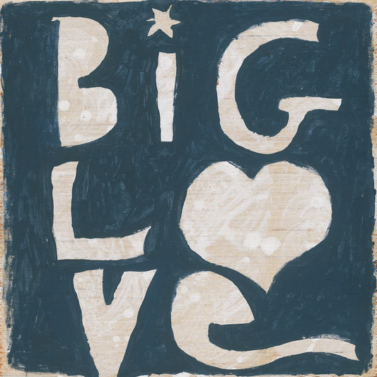 Sugarboo -  Big Love - Gallery Wrap Panel Wall Art - 12-in - Mellow Monkey