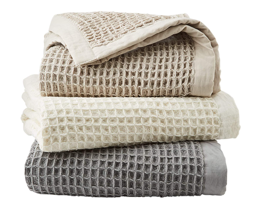 Large Waffle Weave Blanket - 60-in. x 50-in. - 3 Colors - Mellow Monkey