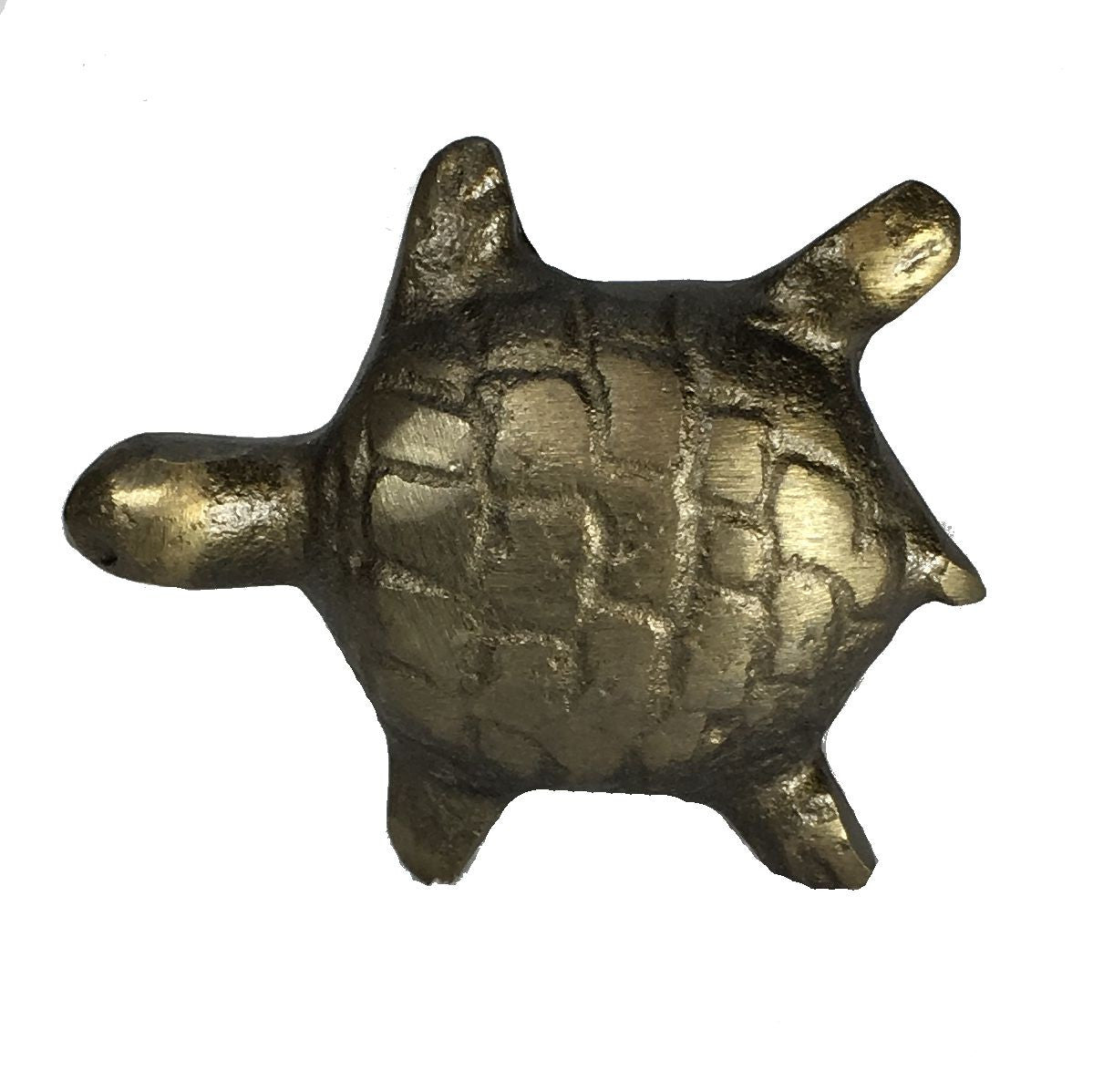 Iron Turtle Metal Drawer Cabinet Cupboard Pull Knob Antique Brass - Mellow Monkey