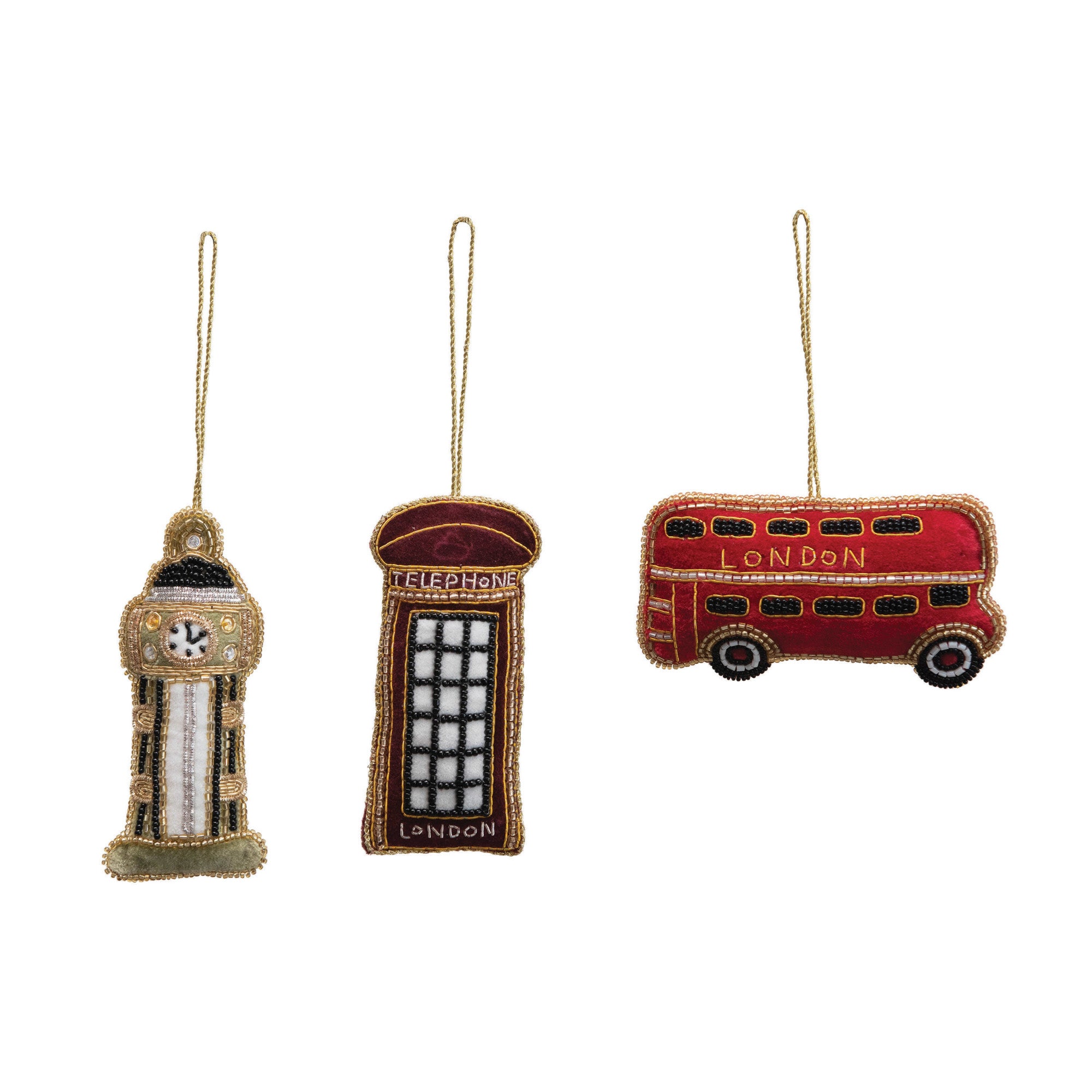 Red London Bus Charm Gold Plated Jewelry Bead | Christmas Gift Beads For Bracelets Making