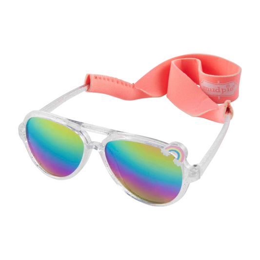 Rainbow Aviator Toddler Sunglasses - Mellow Monkey