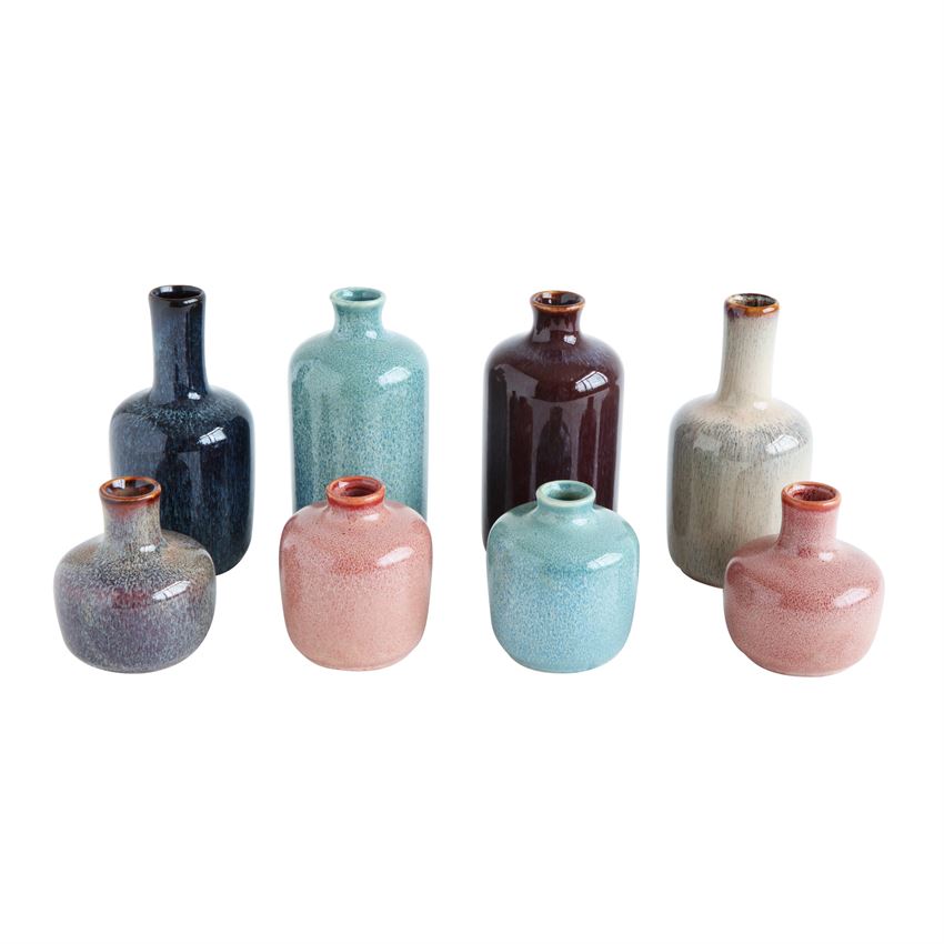 Stoneware Vase With Reactive Glaze Bloomingville AH1115 Large / Gray