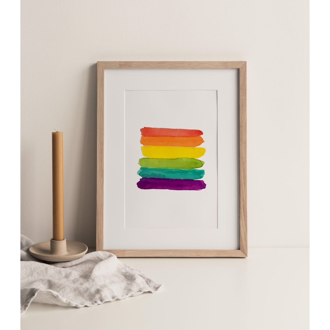 LGBT Watercolor Paint, Rainbow Flag, Gay Pride Art  Tote Bag for