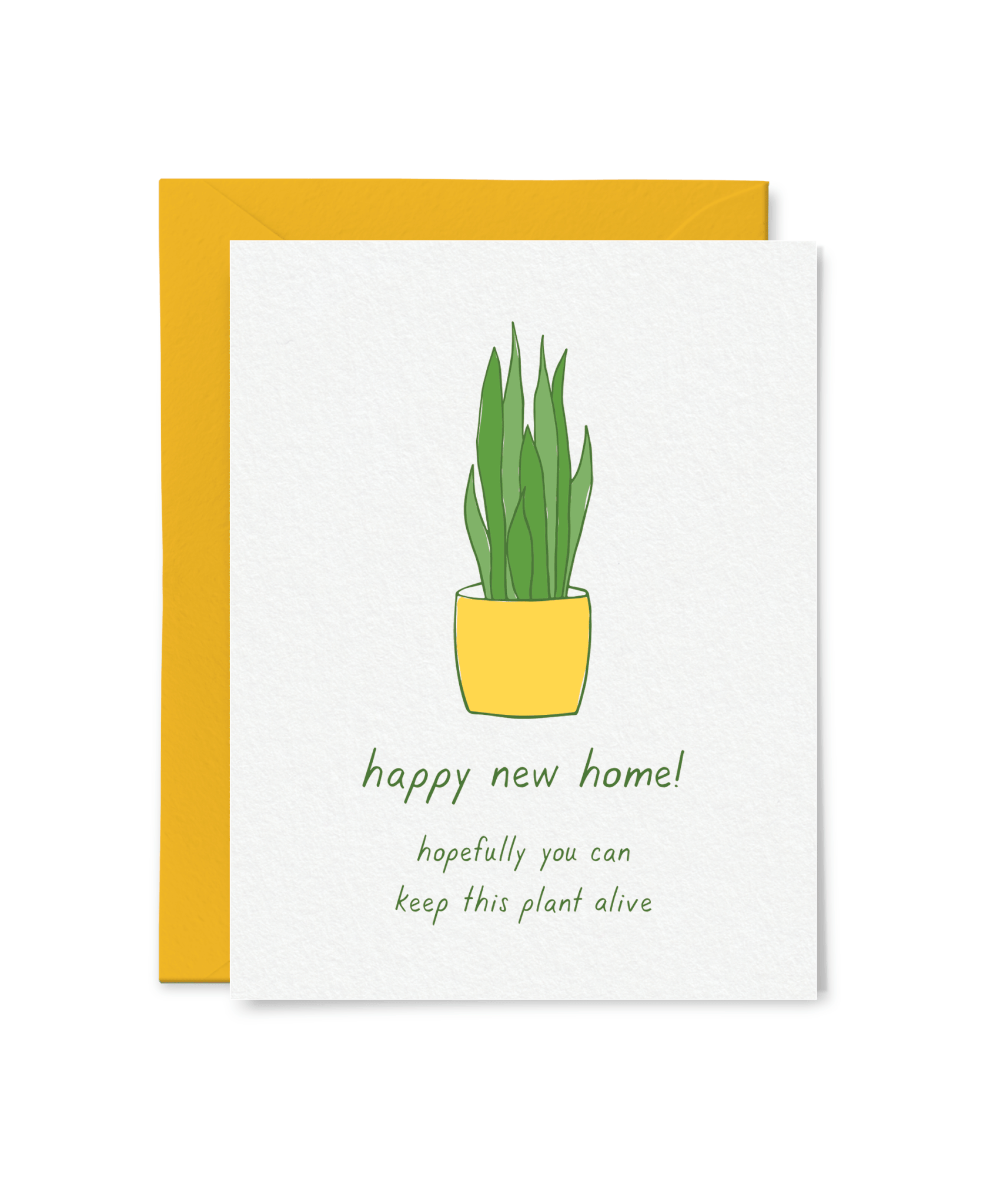 plant house gift card Housewarming Plant Greeting Card – Mellow Monkey