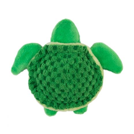 Baby Turtle Plush Dog Toy with Squeaker - 4-in - Mellow Monkey