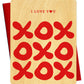 XOXO Real Wood Greeting Card - Mellow Monkey