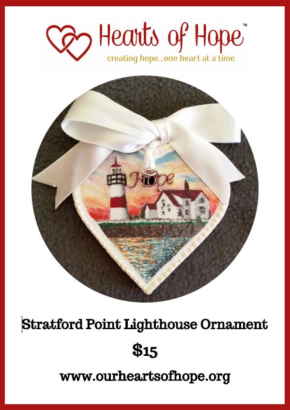 Hearts of Hope Lighthouse Ornaments Available