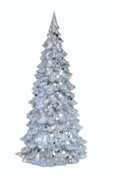 Silver Light Up Christmas Tree - 5-in - Mellow Monkey