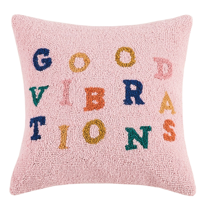 Good Vibrations Hook Pillow - 16-in - Mellow Monkey