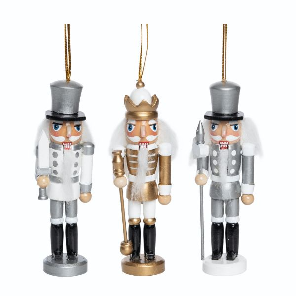 Classic Wood Nutcracker Ornament - 5-in - Mellow Monkey