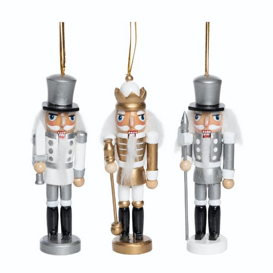 Classic Wood Nutcracker Ornament - 5-in - Mellow Monkey