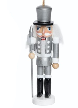 Classic Wood Nutcracker Ornament - 5-in - Mellow Monkey