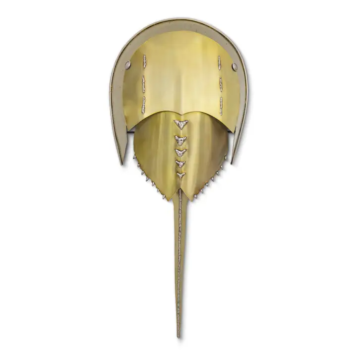 Horseshoe Crab Wall Décor - Gold - 29-in - Mellow Monkey