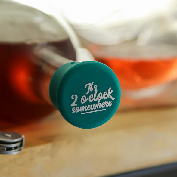 It's 2 O'clock Somewhere - Capabunga Wine Bottle Top Seal - Mellow Monkey