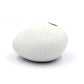 Mini Pebble - Handcrafted Porcelain Bud Vase - White with Grey Dotted Lines - 3.4 x 2.6 x 2.4 in - Mellow Monkey