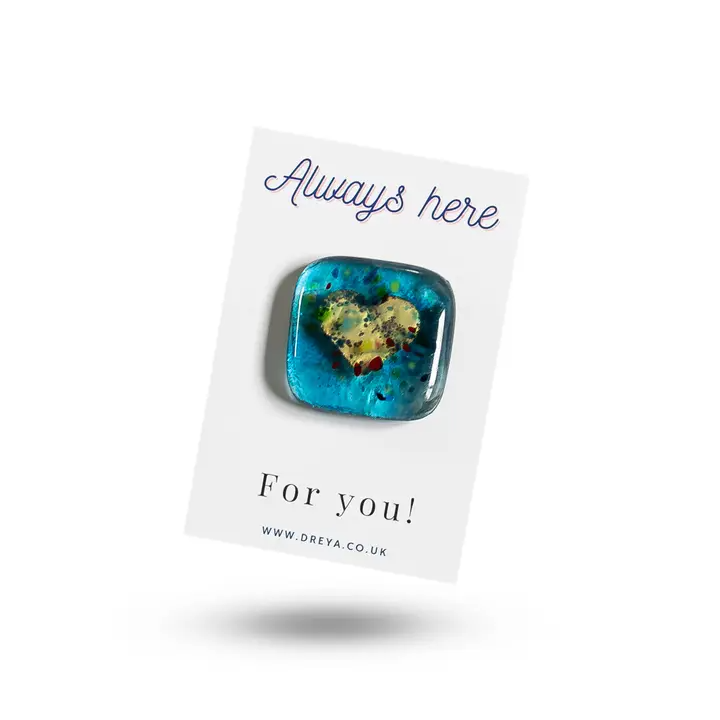 Always Here For You - Fused Glass on Card - Mellow Monkey