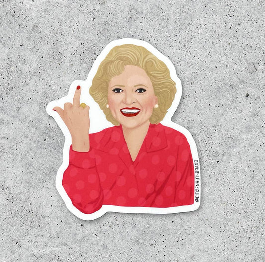 Golden Girl Bird - Vinyl Sticker - 3-in - Mellow Monkey