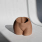 Concrete Booty Vase in Brown - 4-in - Mellow Monkey