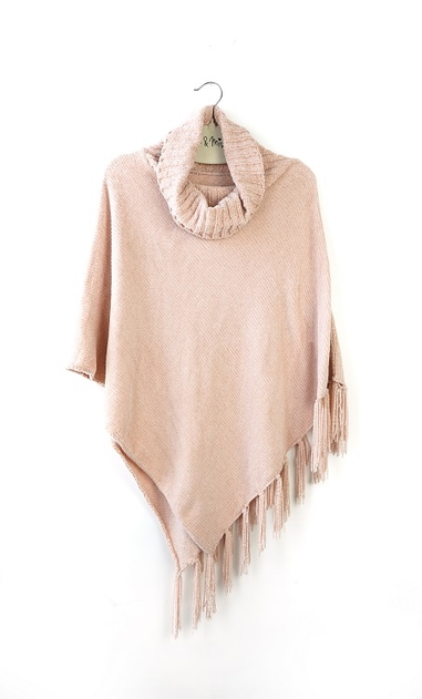 Britt's Knits Beyond Soft Chenille Poncho - Blush