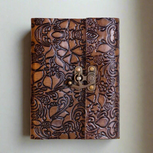 Floral Embossed Latch Journal - Mellow Monkey