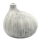 Mini Omo - Handcrafted Porcelain Bud Vase - White with Black Lines - 2.7 x 2 x 2.8 in - Mellow Monkey