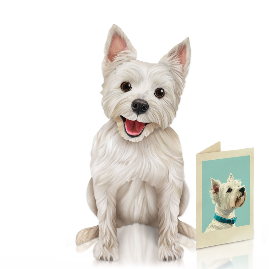 Westie - Freshcut Pop-Up Pet Greeting Cards - Mellow Monkey