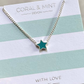 Coral and Mint - Star Necklace with Turquoise Enamel - Mellow Monkey