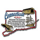 Connecticut Information State Magnet- 3-in - Mellow Monkey