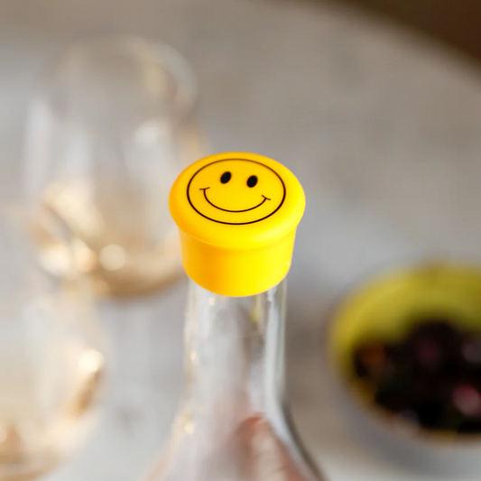Smiley Face - Capabunga Wine Bottle Top Seal - Mellow Monkey