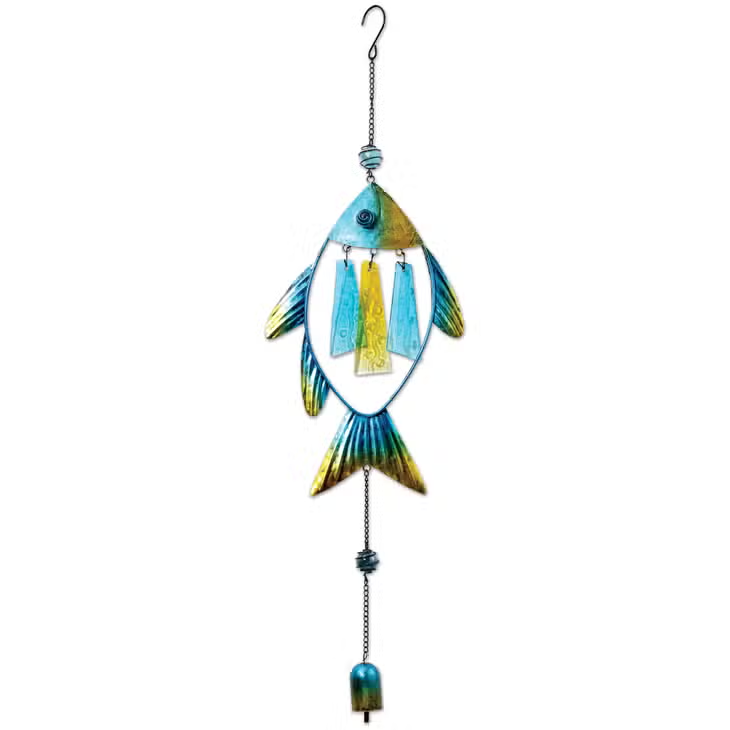 Sea Glass Fish Wind Chime - 29-in - Mellow Monkey