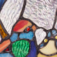Astrid Blue Birds in the Night Sky Window Panel - 16-in - Mellow Monkey