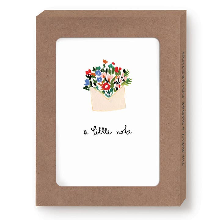 A Little Note Boxed Notecard - Flowers - Set of 10 - Mellow Monkey