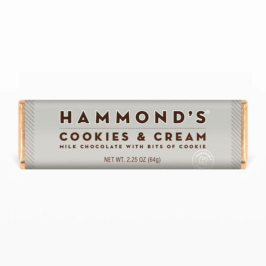 Candy Bar Cookies and Cream Milk Chocolate 2.25-oz - Mellow Monkey