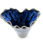 Blue Petal Crest - Porcelain Ceramic Vase - 5.5 x 3.5 x 7 in - Mellow Monkey