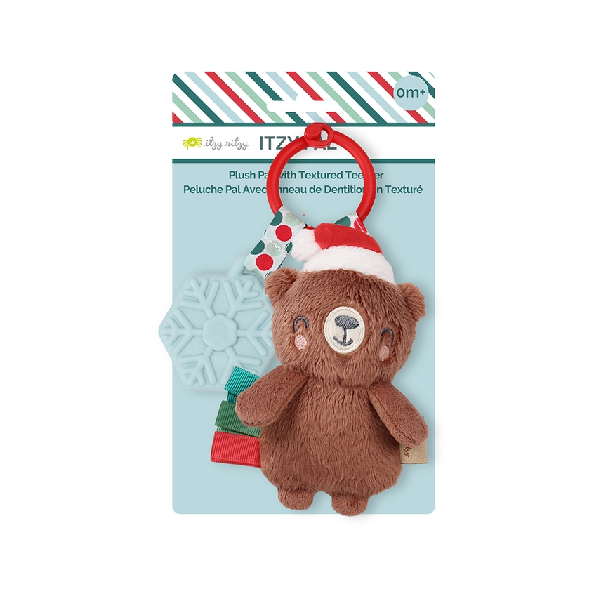 Itzy Lovey™ Holiday Bear Plush + Teether Toy - Mellow Monkey