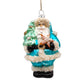 Blue Santa with Tree - December Diamonds Holiday Ornament - Mellow Monkey