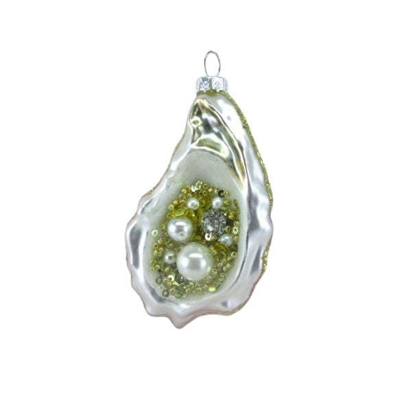 Shimmer Oyster with Pearls - December Diamonds Holiday Ornament - Mellow Monkey