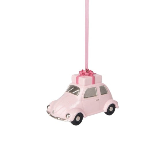 Pink Car - December Diamonds Holiday Ornament - Mellow Monkey