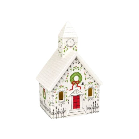 City Church - December Diamonds LED Holiday Village Decor - 9-in - Mellow Monkey