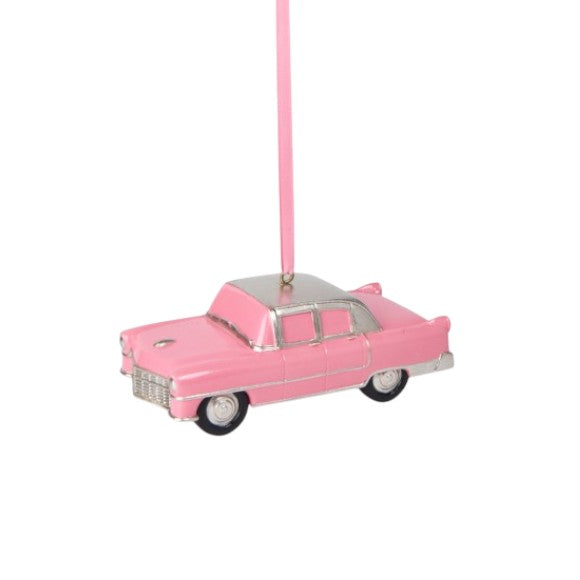 Pink Cadillac Car - December Diamonds Holiday Ornament - Mellow Monkey