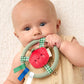 Itzy Ring Pal™ - Teething Ring with Plush Character - Red Tomato - Mellow Monkey