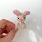 Small Plush Bunny Rabbit - Light Brown - 2-in - Mellow Monkey