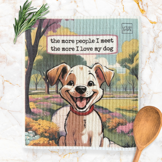Swedish Dishcloth for Pet Owners Dog Lovers - Love My Dog - Mellow Monkey