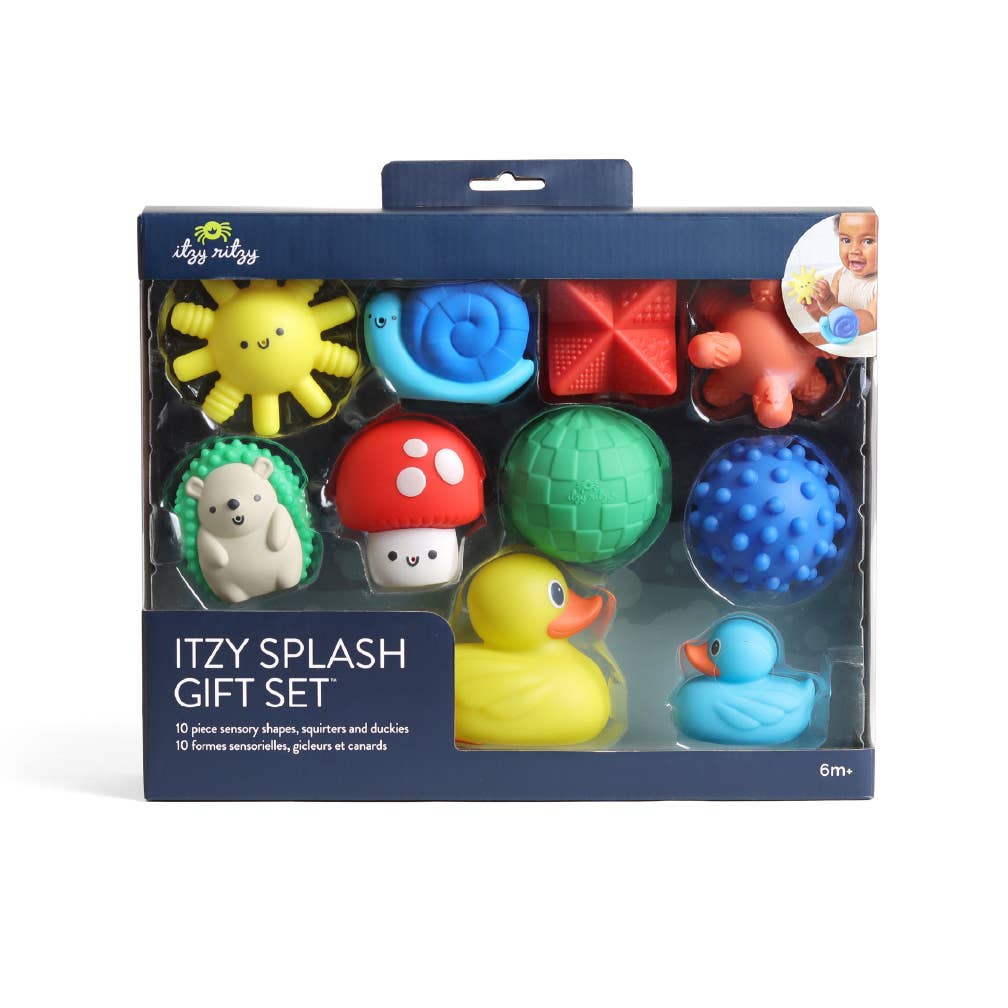 Itzy Splash Gift Set™ Soft Bath + Water Toys - Mellow Monkey