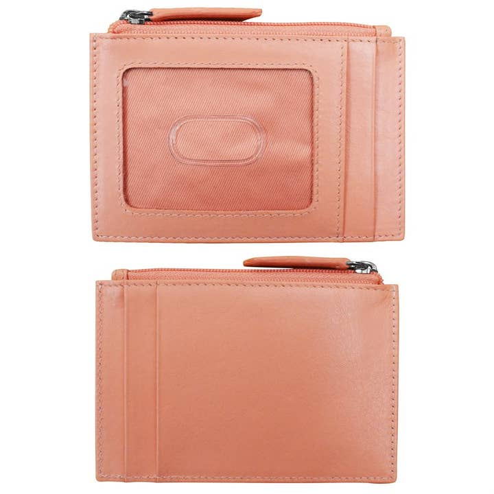 Peach - Zip I.D. Card Case - Mellow Monkey